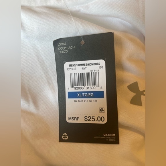 NWT Under Armour Men's Tech 2.0 Short-sleeve T-shirt sz XL - Picture 8 of 8